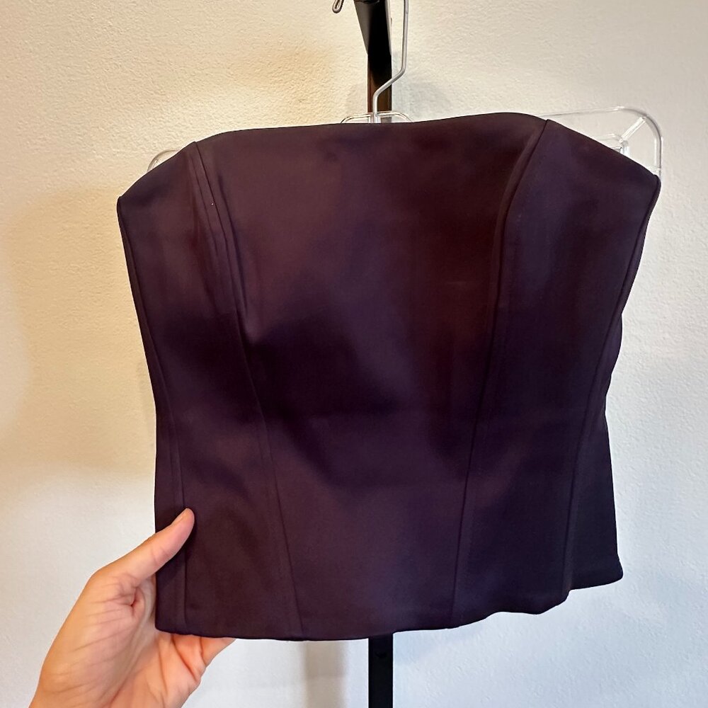 Aritzia Bustier Corset Top Purple Strapless Size M